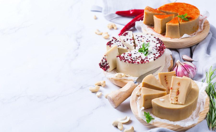cheese and plant-based cheese