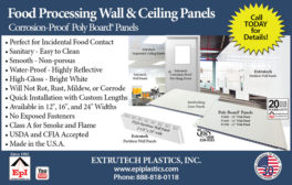 Food Processing Wall & Ceiling Panels from Extrutech Plastics