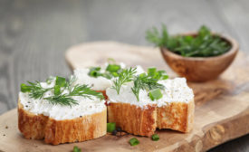 cream cheese on toast