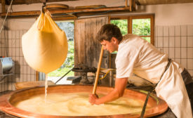 making cheese